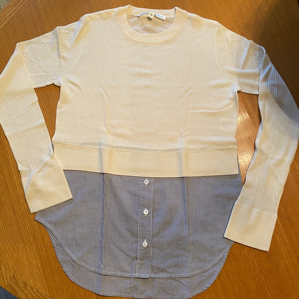 Veronica Beard sweater with attached shirt